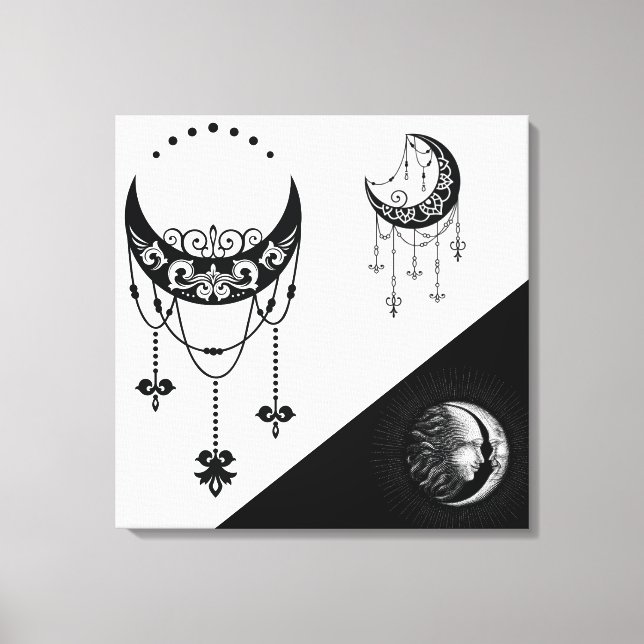 Lienzo Sol celeste y luna (Anverso)