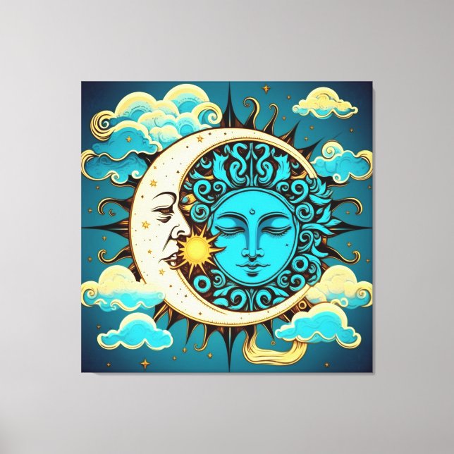 Lienzo Sol celeste y luna (Anverso)