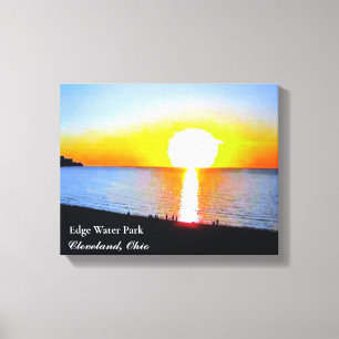 LIENZO SOL EN EDGEWATER PARK CLEVELAND OHIO CANVAS PR