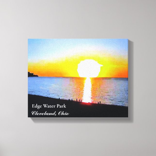 LIENZO SOL EN EDGEWATER PARK CLEVELAND OHIO CANVAS PR (Anverso)