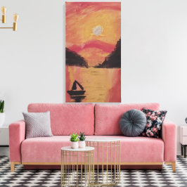 LIENZO SOL EN LAS MONTAÑAS