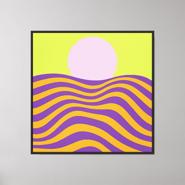 Lienzo Sol psicodélico y olas de ripplo5 (Anverso)