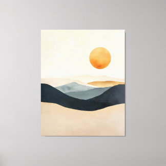 Lienzo Sol quieto sobre horizontes estratificados