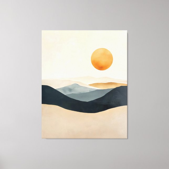 Lienzo Sol quieto sobre horizontes estratificados (Anverso)