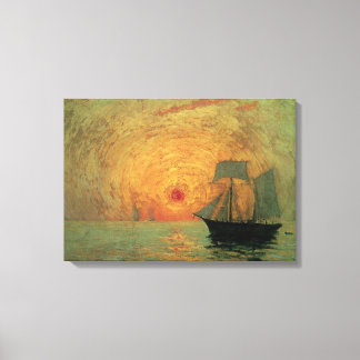 Lienzo Sol Rojo por Maxime Maufra, Impresionismo Vintage