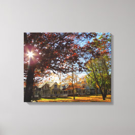 Lienzo Sol y cabañas otoñales - Viñal de Martha