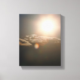 Lienzo Sol y nubes con cielo azul