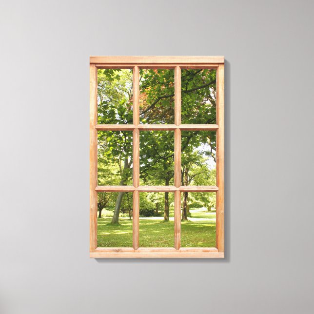 Lienzo Sol y sombra Efecto 3D Ventana Ver imagen (Anverso)