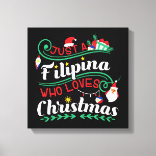 Lienzo Solamente una filipina que ama a los Navidades