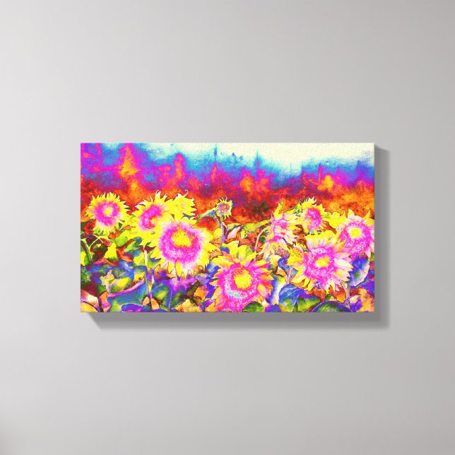 Lienzo Solares de campos de girasol (Anverso)