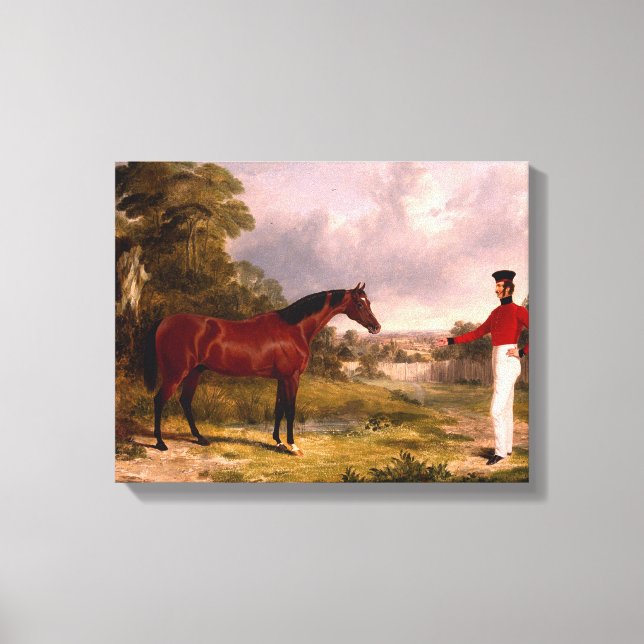 Lienzo Soldado con el caballo de un oficial (Anverso)