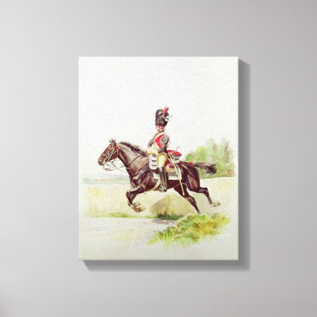Lienzo Soldado de la Guardia Imperial a caballo, 1898 (Anverso)