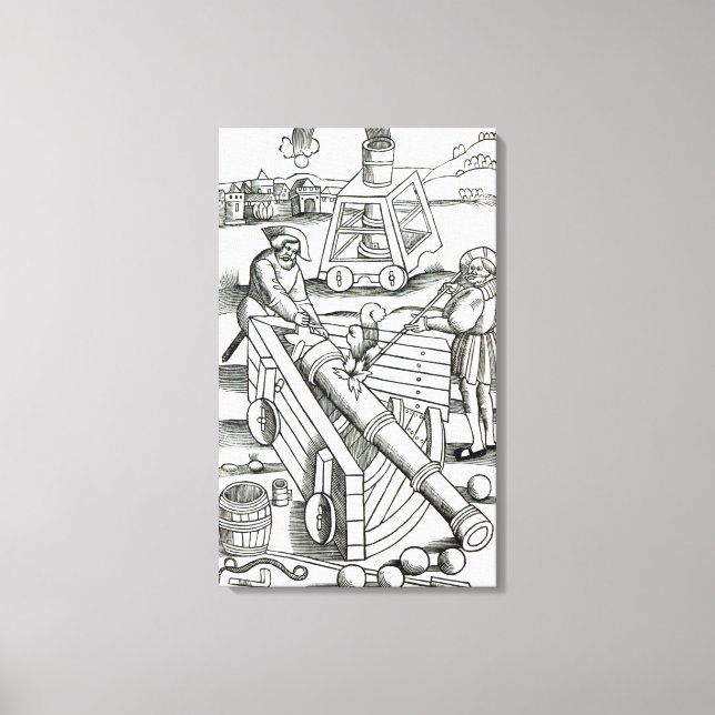 Lienzo Soldados disparando un cañón (Anverso)