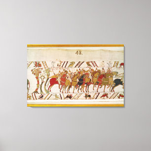 Lienzo Soldados que dejan Hastings para hacer batalla con