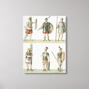 Lienzo Soldados romanos, detalle de la placa 2, clase 5
