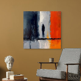 Lienzo Soledad – Figura abstracta en el silencio urbano