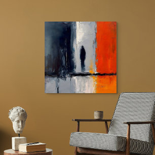 Lienzo Soledad – Figura abstracta en el silencio urbano