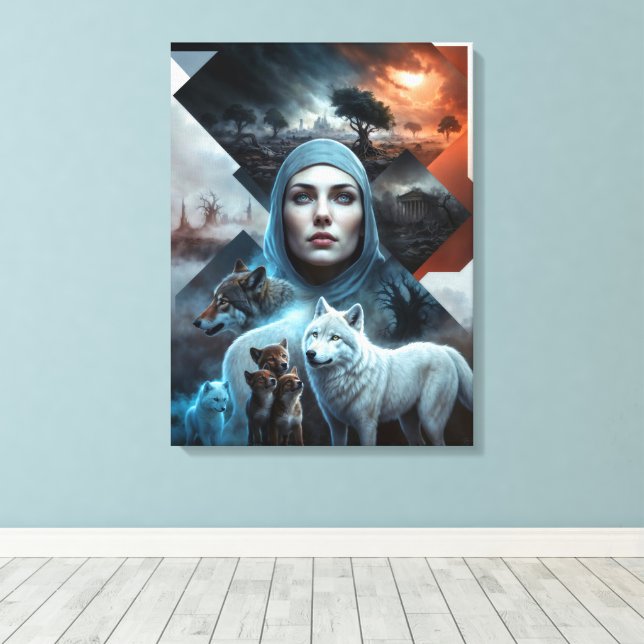 Lienzo Solidaridad con la naturaleza (Insitu (piso de madera))