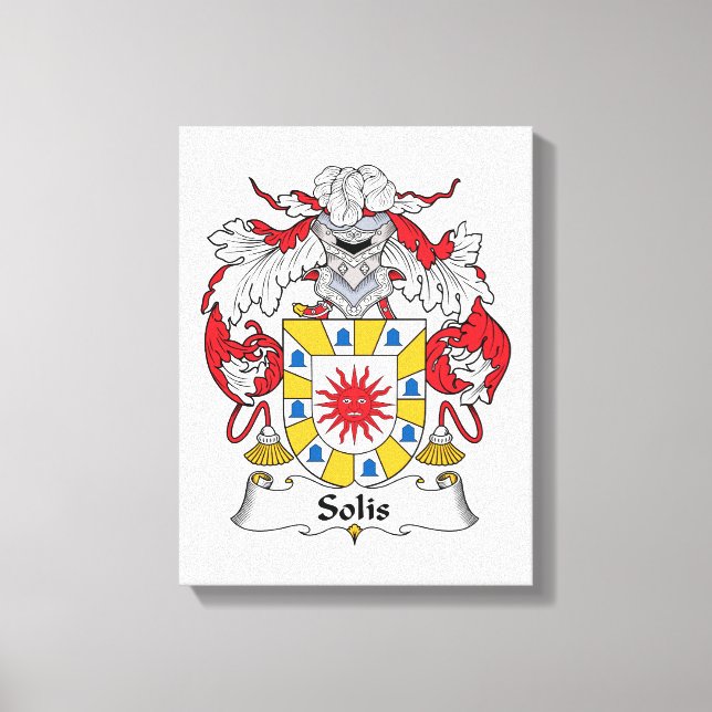 Lienzo Solis Family Crest (Anverso)