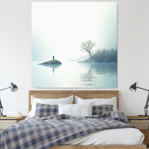 Lienzo Solo en el diseño de la niebla