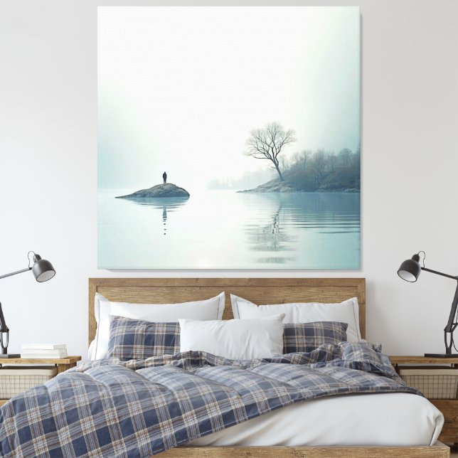 Lienzo Solo en el diseño de la niebla (Insitu(Dormitorio))