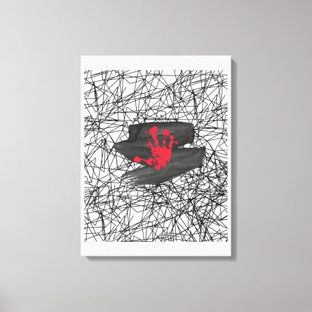 Lienzo Sólo en el vacío del universo (Anverso)