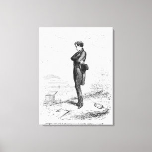 Lienzo Solo izquierdo, Rastignac caminó algunos pasos