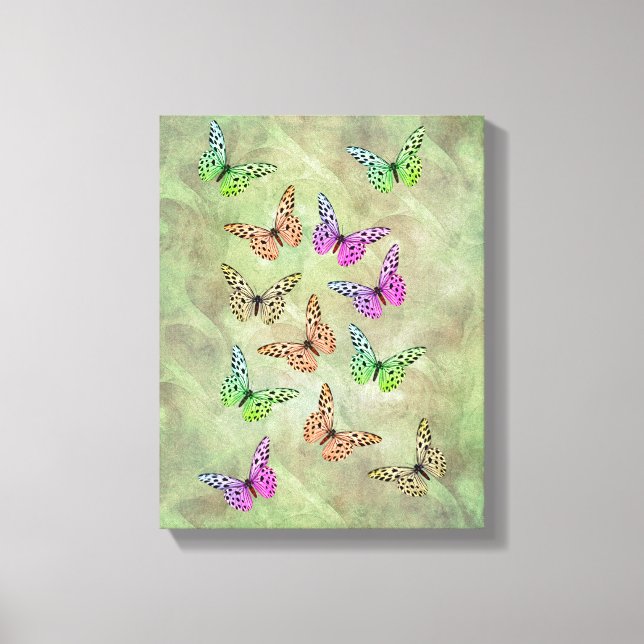 Lienzo Sólo mariposas (Anverso)