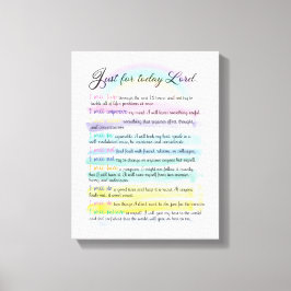 Lienzo Sólo por hoy, Señor