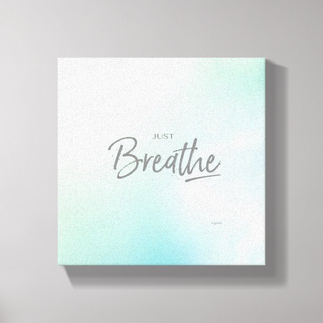 Lienzo Sólo respira la cita de la mediación del yoga (Anverso)