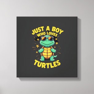 Lienzo Sólo un niño que ama las tortugas Niños niño (1)