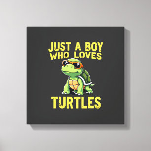 Lienzo Sólo un niño que ama las tortugas Niños niño (3)