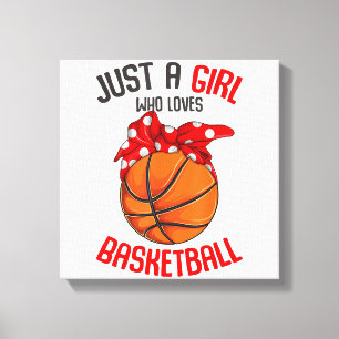 Lienzo Solo una chica que ama Basketball Girl