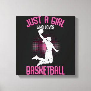 Lienzo Solo una chica que ama el baloncesto niñas chicas