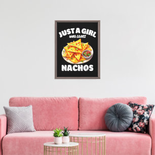 Lienzo Sólo Una Chica Que Ama Nachos Divertido Amante De 