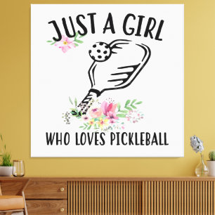 Lienzo Sólo una chica que ama Pickleball
