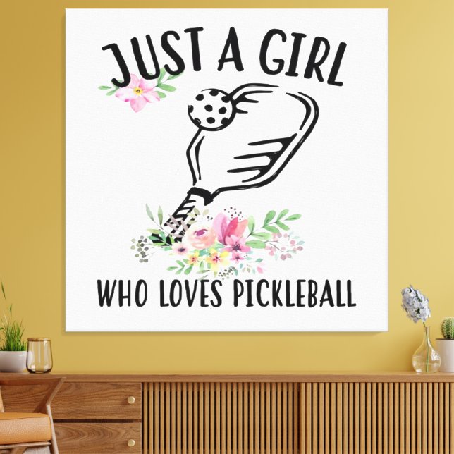 Lienzo Sólo una chica que ama Pickleball (Insitu (Sala de estar))