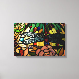 Lienzo Sombra de la lámpara de vidrio manchado de cierre 