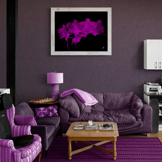 Lienzo Sombra de orquídea sobre un fondo oscuro (Subido por el creador)