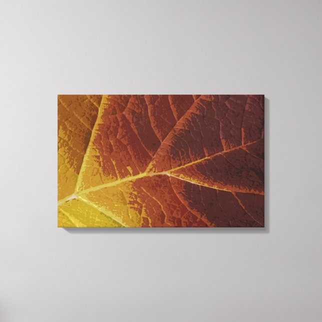 Lienzo Sombras de hojas de otoño (Anverso)