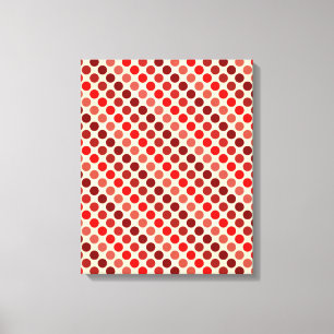 Lienzo Sombras de puntos rojos de polka por Shirley Taylo