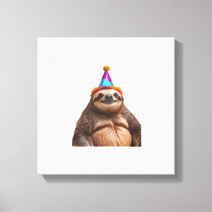 Lienzo sombrero de cumpleaños de perezoso Chunky regalo d
