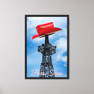 Lienzo Sombrero rojo de Texas, París, Texas