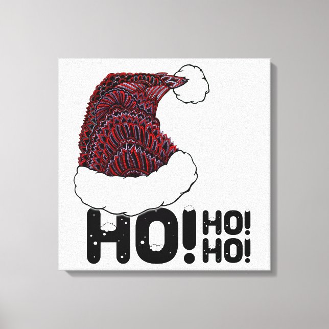 Lienzo Sombrero Santa con texto (Anverso)