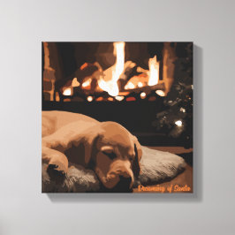 Lienzo Soñando con Santa