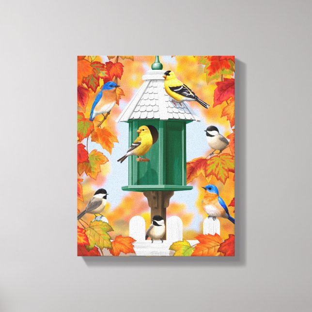 Lienzo Songbirds en otoño (Anverso)