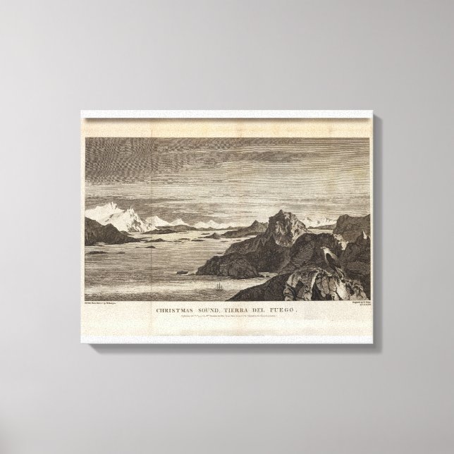 Lienzo Sonido navidad, Tierra del Fuego, Chile (Anverso)