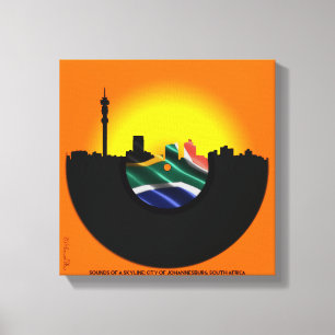 Lienzo Sonidos de un horizonte: Johannesburg, Suráfrica