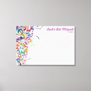 Lienzo SONIDOS del palo Mitzvah de TORAH Rótulo-En