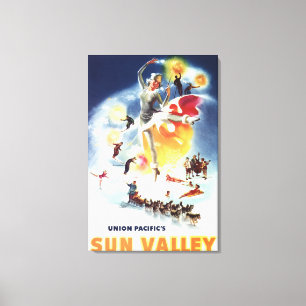 Lienzo Sonja Henje Montage del Poster de Sun Valley